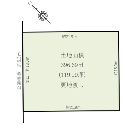 瑞穂区下山町一丁目土地の土地図