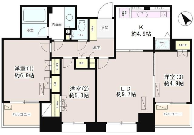 フルール田町の間取り
