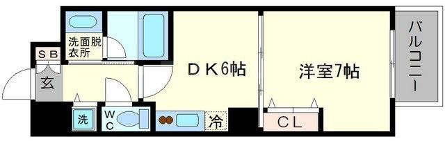 エスライズ西本町Ⅱの間取り|エスライズ西本町Ⅱ　開放感ある間取り