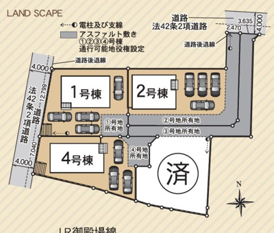 【区画図】 | 沼津市大岡 34期 新築建売 4号棟 | 4号棟の区画図です