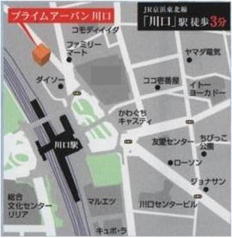プライムアーバン川口の地図