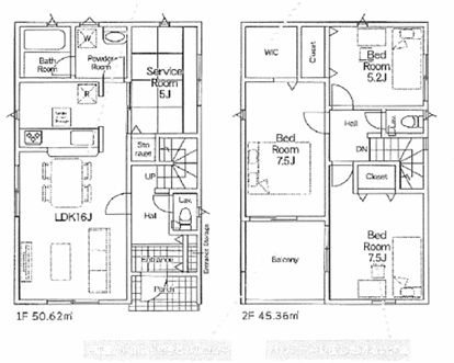 茅ヶ崎市中島新築戸建て　第16-2号棟の間取り|間取図「茅ヶ崎市中島新築戸建て　2号棟」