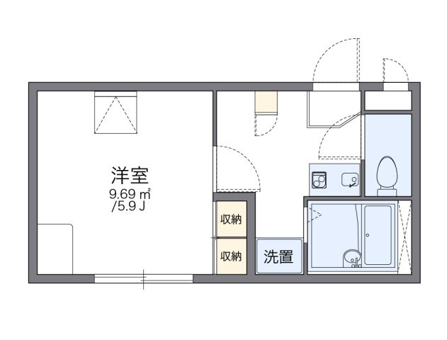 【間取り】 | レオパレスＮＥＯ　ＺＩＯＵＮ | 代表的な間取のため実際の間取とは異なる場合があります