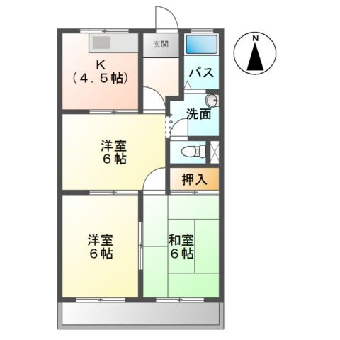 サンリバーハイツの間取り