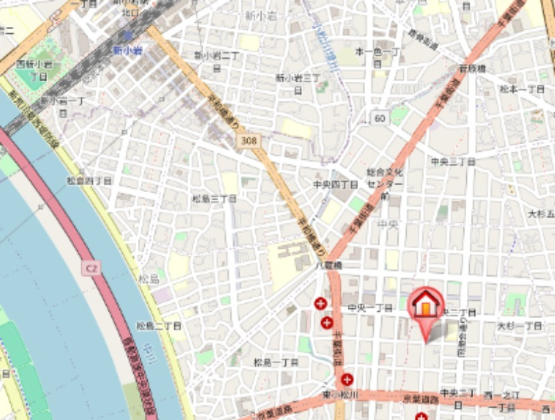 プログレ中央の地図