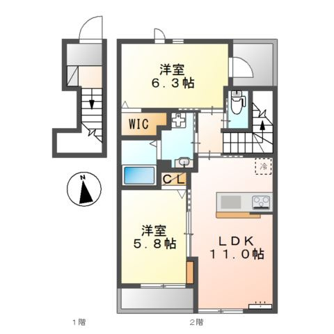 【間取り】 | フォンターナⅠ