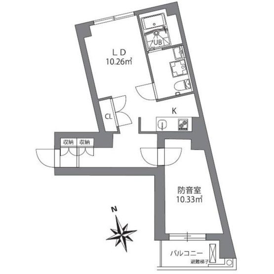 【間取り】 | アズミュージック新宿御苑 | 間取り図