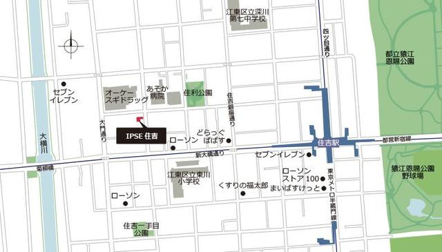 イプセ住吉の地図