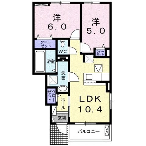 ソレイユ四ッ谷の間取り