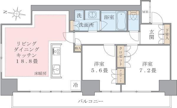 Ｂｒｉｌｌｉａ　ｉｓｔ　東雲キャナルコートの間取り