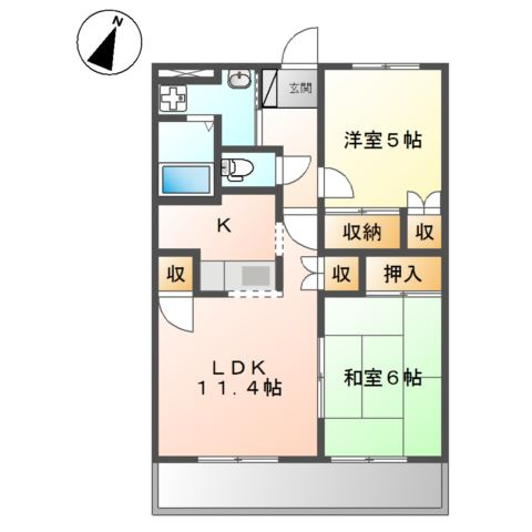 サンヒルズつつじヶ丘の間取り