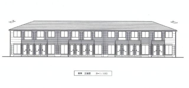 見沼区七里アパート新築工事の外観|同型タイプ