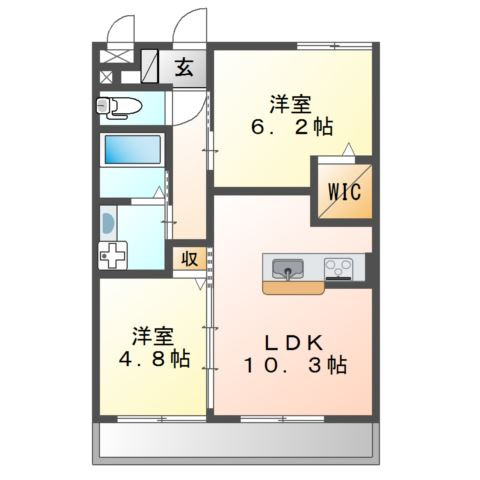 アレグラールN　Ⅰの間取り