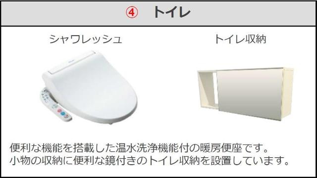 仮称）鎌ヶ谷市右京塚新築アパートのトイレ|シャワー付トイレ（イメージ）