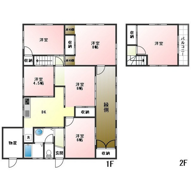 岐阜市三田洞東３丁目の一戸建ての間取り