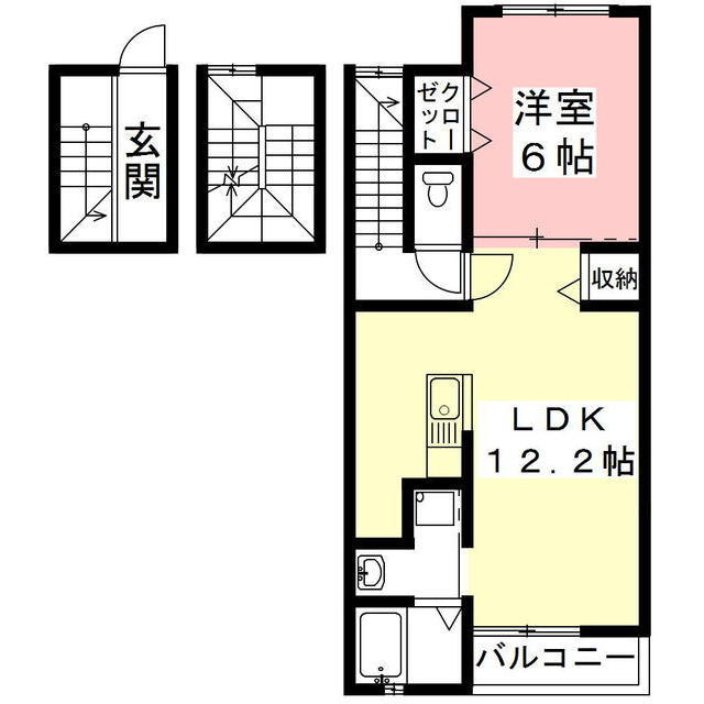 カーサ　オリーブの間取り