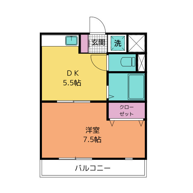 神部ハイツ　Ⅱの間取り