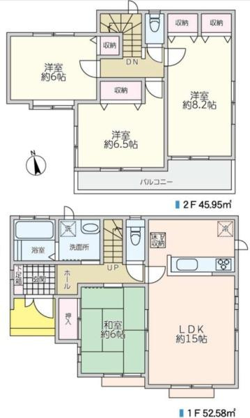 横浜市鶴見区馬場４丁目の中古一戸建の間取り