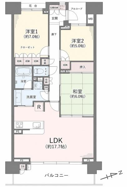 フォートンヒルズＤ棟の間取り