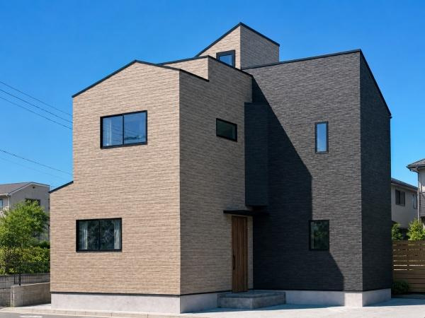 横浜市南区六ツ川２丁目の新築一戸建の完成予想図|外観のイメージパースです。
お洒落な外観で完成が楽しみです。