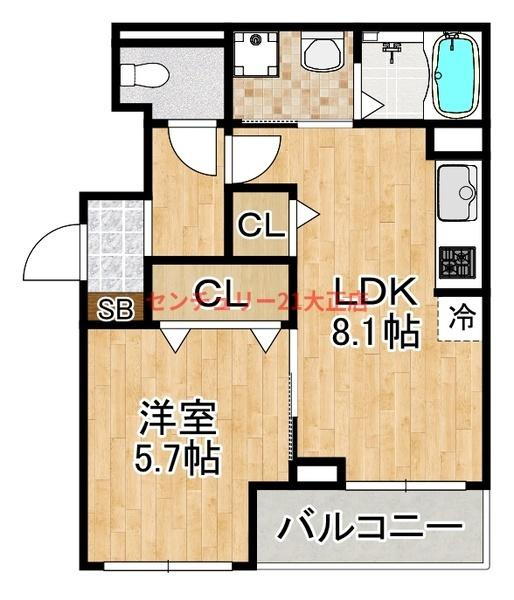 ヒカルサ大阪南恩加島の間取り
