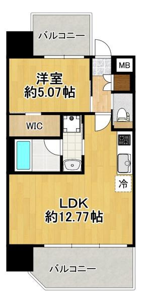 プレジオ大正（Aタイプ）の間取り|★大人気の１ＬＤＫです★