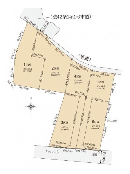 柏原市田辺１丁目の売地の土地図|こちらは２号地です！