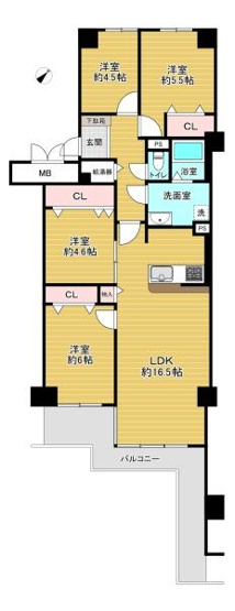 【間取り】 | 京橋グリーンハイツ3号棟