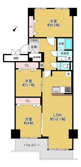 【間取り】 | 京橋グリーンハイツ2号棟