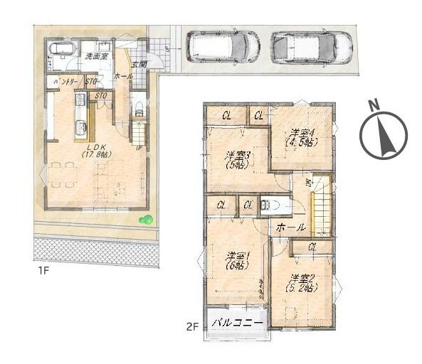 横浜市南区六ツ川２丁目の新築一戸建の間取り