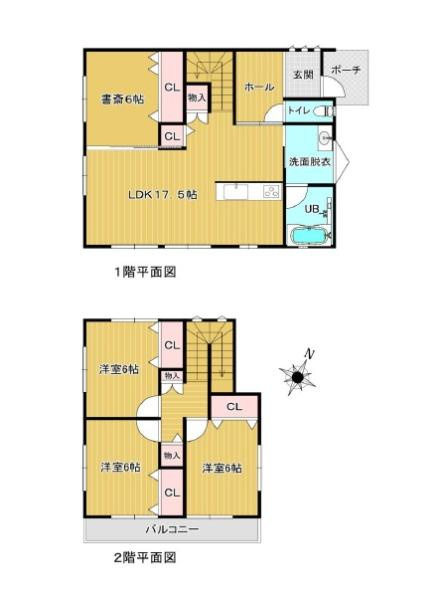 かつらぎ町妙寺　中古戸建の間取り