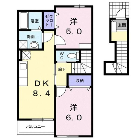 【間取り】 | ヌーベル　ピアッツァ　２