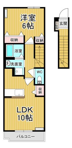 【間取り】 | フルール・ド・スリジエ | カップルさんにオススメのお部屋です♪