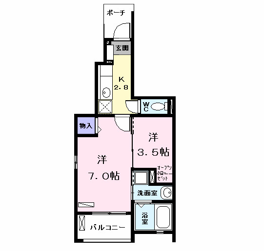 レッド・リーブスⅦの間取り