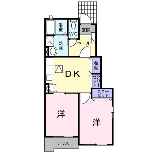 オレンジヒルズ　Ａ棟の間取り