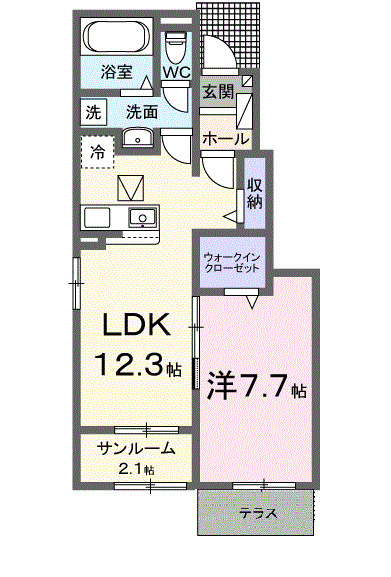 ベル　シエルメール　Ⅲの間取り