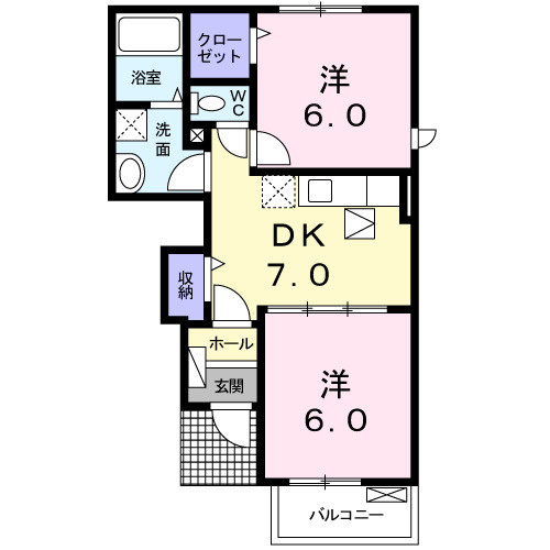 クレメントＢの間取り