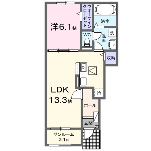 クルールＡの間取り
