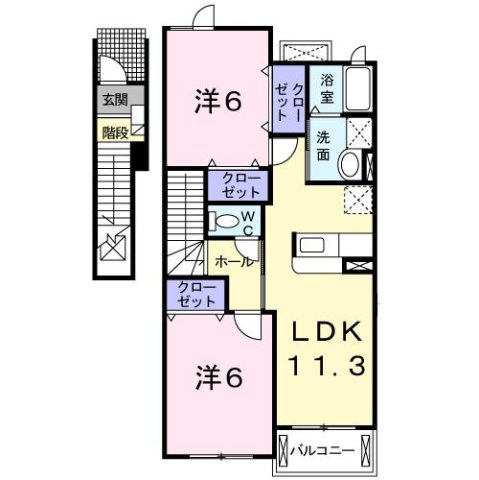 レーベンツォーネⅢの間取り