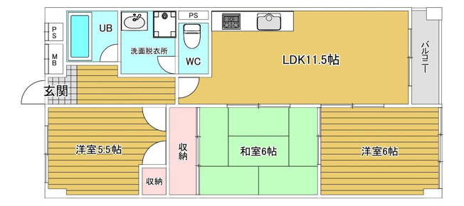 【間取り】 | 博多ニッコーハイツ