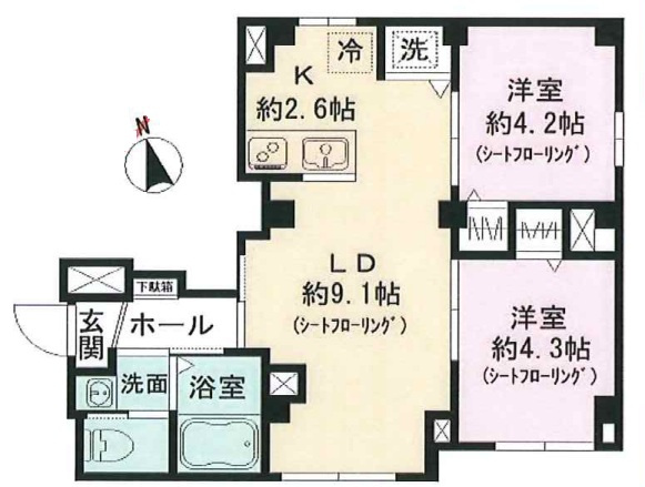 グランルーブル上野の間取り