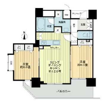 エステムプラザ心斎橋エグゼの間取り