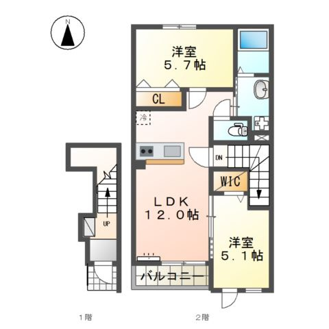 ｃａｓａ　ｅｓｔｅ唐津Ａの間取り