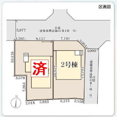 【区画図】 | ☆☆☆新築分譲　郡山市安積荒井３丁目第２H　全２棟-②　長期優良住宅♪ | 全体区画図です！！