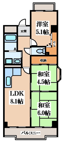 【間取り】 | サンマンション楠公