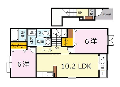 アンソレイエ　ヴィラ　Ⅱの間取り