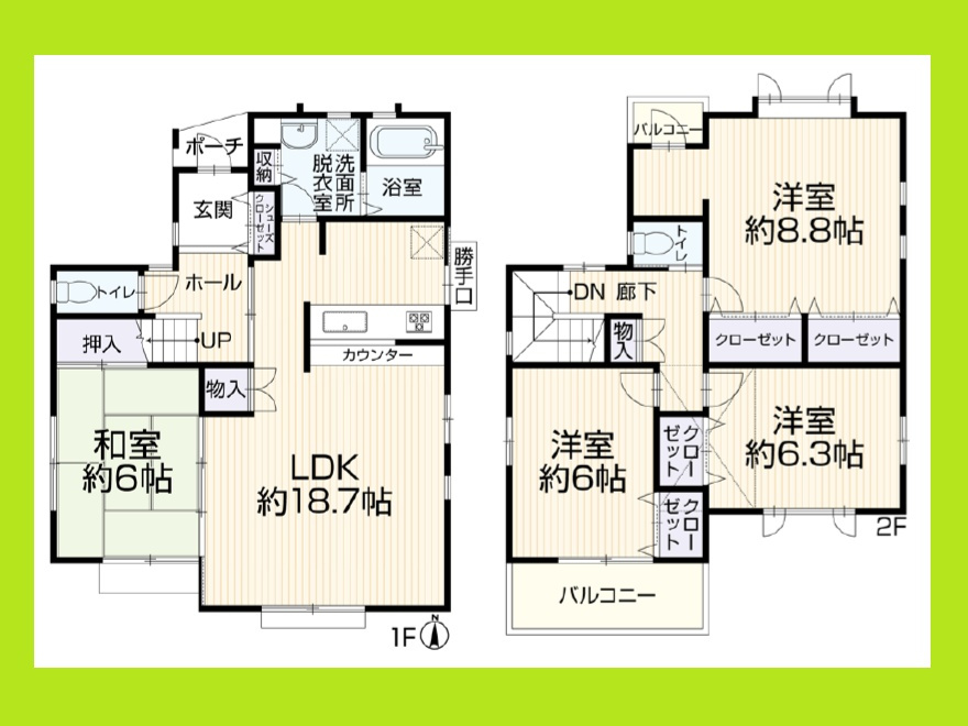 名古屋市北区六が池町の中古一戸建の間取り|◇間取図◇