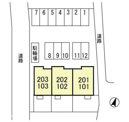 ファミーユ　Ｃの区画図|他社様掲載物件もまとめてご紹介、ご案内可能です(^^)/