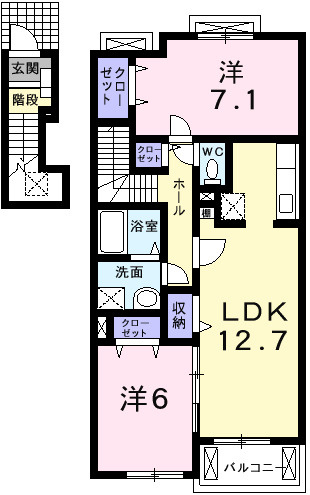 クラッセ壱番館の間取り