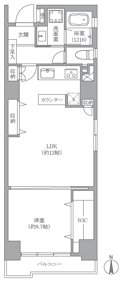 府中市宮町１丁目の中古マンションの間取り